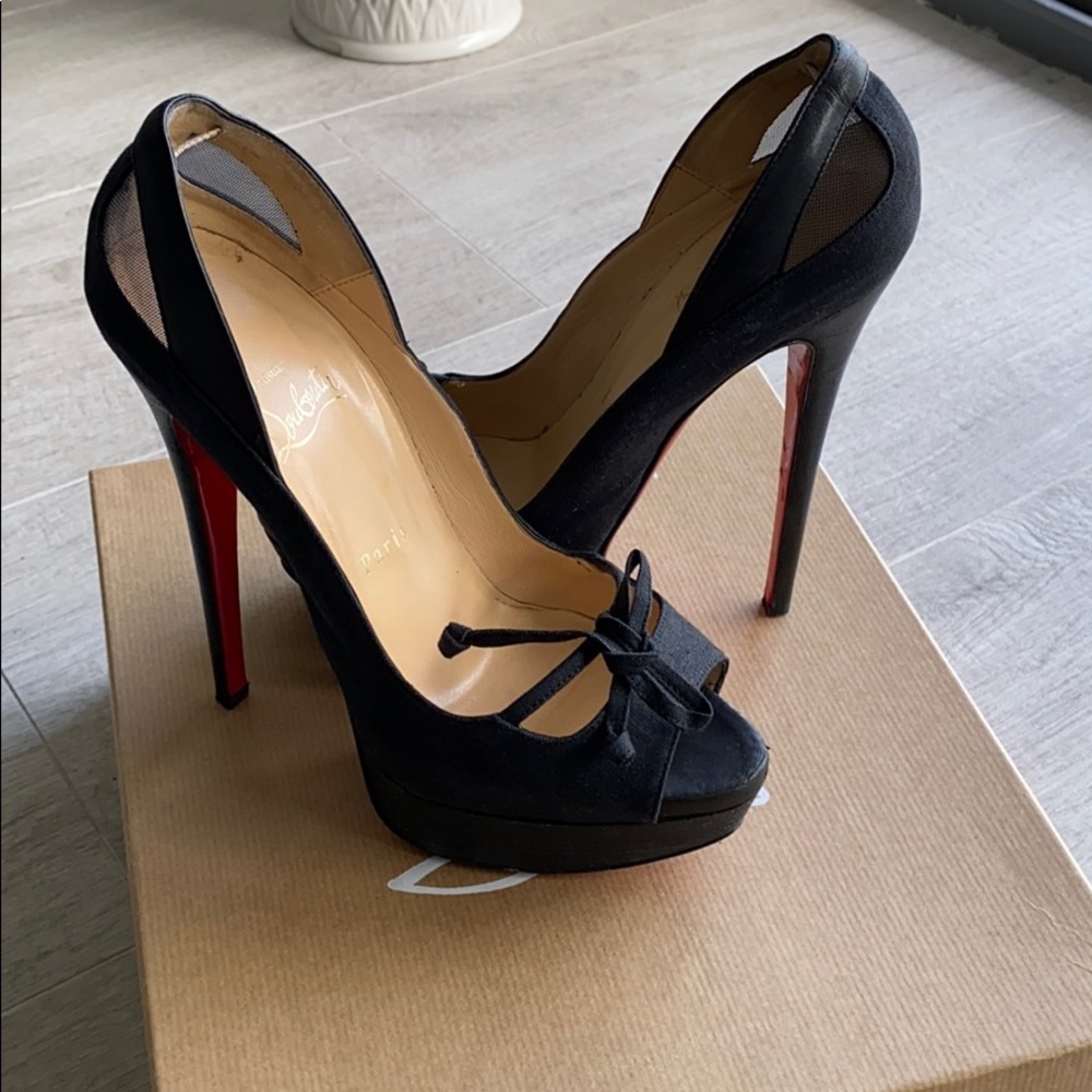 COPY - Black peep toe heels